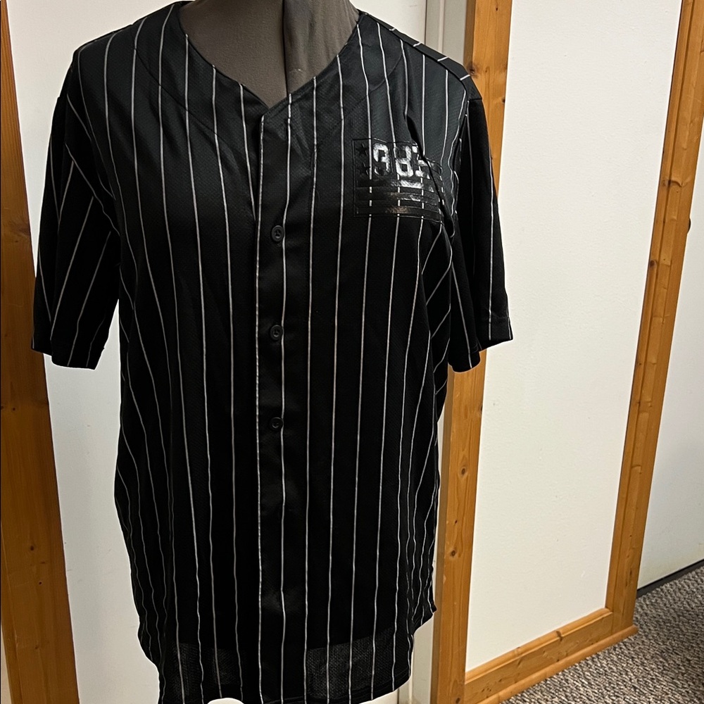 Tony Hawk Black PJ Top Pinstripe Baseball Jersey